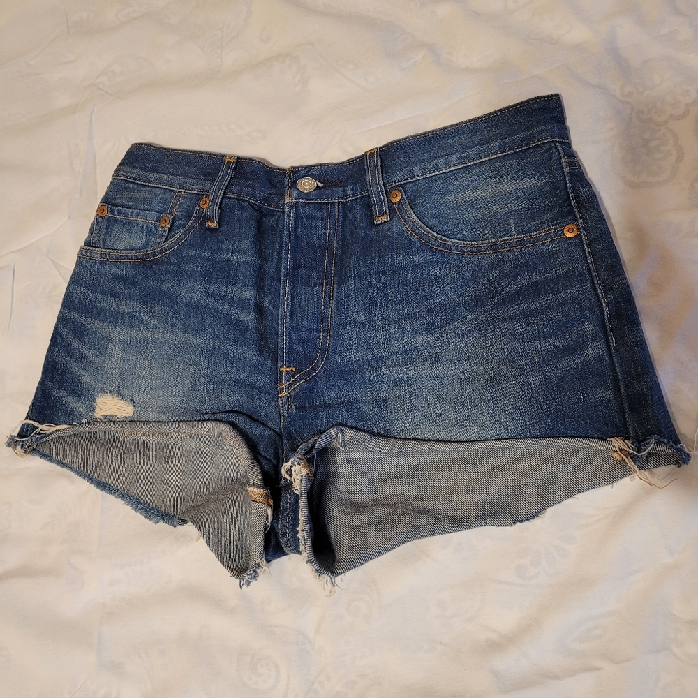 Levi's Mini High Waist Jean Shorts